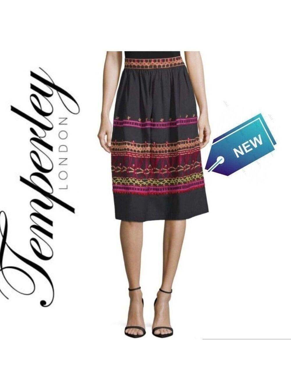 TEMPERLEY NWT Amity Embroidery Skirt Sz 6